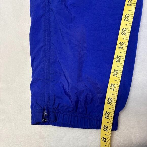 VTG 90s Nike Nylon Windbreaker Ankle Zip Track Pants Embroidered Swoosh Blue M - Picture 9 of 9